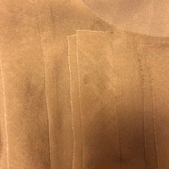 J Crew Silk Flutter Taupe Blouse, 4 - Picture 7 of 7